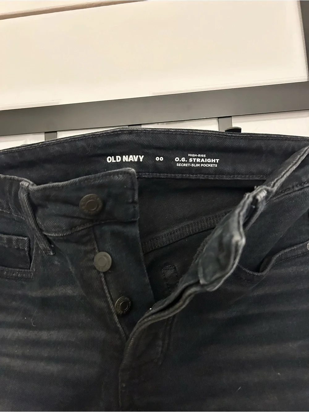 Old Navy Black Distressed Jeans